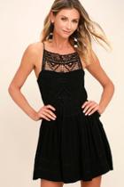 Lulus Idyllic Black Lace Dress