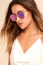 Perverse | Bronson Gold And Purple Mirrored Aviator Sunglasses | Lulus