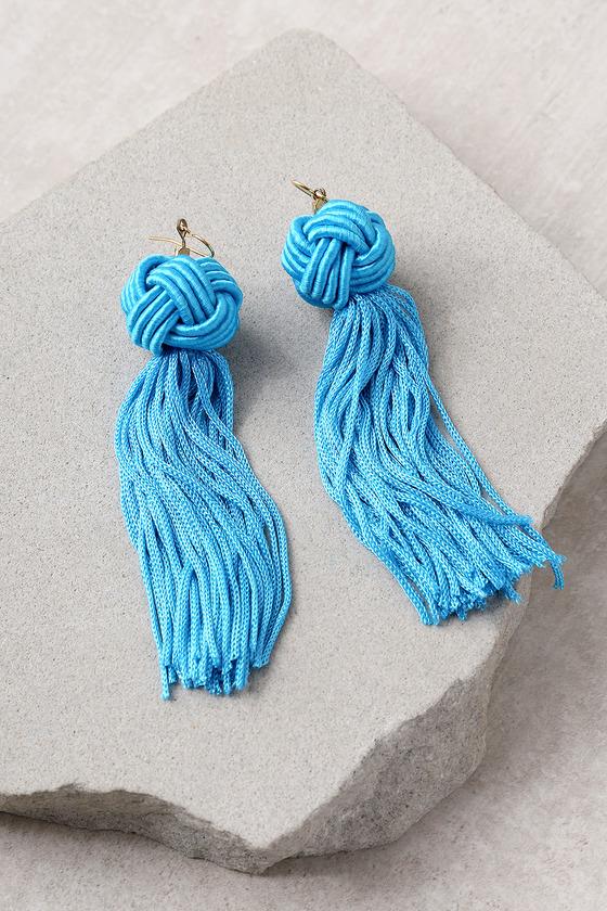 Vanessa Mooney | Astrid Turquoise Tassel Earrings | Blue | Lulus