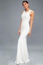 Power Of Wow White Backless Maxi Dress | Lulus