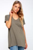 Rd Style Shoreview Olive Green Oversized Tee | Lulus