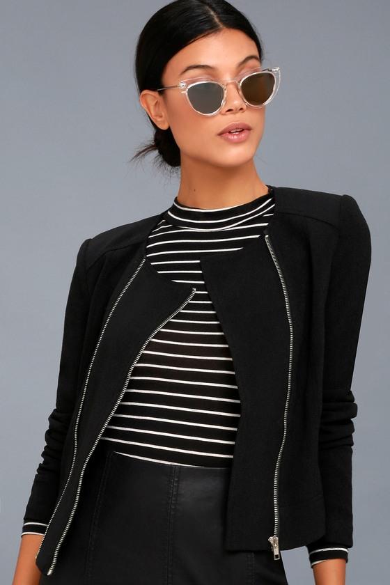 Lulus | Commander In Chic Black Jacket | Size Large