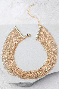 Lulus Love Bug Gold Layered Choker Necklace