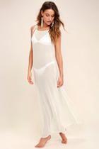 Lulus Cool Water Sheer White Cover-up