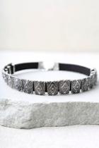 Lulus Temple Of Temptation Silver And Black Choker