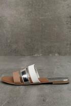 Qupid Amaryllis Toffee Brown Slide Sandals