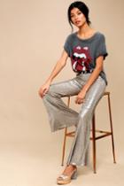 Free People | The Minx Gold Sequin Flare Pants | Size 2 | Lulus