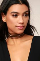 Vanessa Mooney Jean Gold And Black Choker Necklace