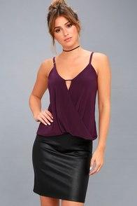 Lulus Loops-y Daisy Purple Top