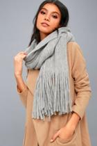 Billabong On The Fringes Heather Grey Scarf