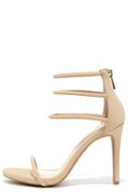 Anne Michelle Love This Nude Nubuck Dress Sandals