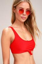 Frankies Bikinis Greer Red Bikini Top | Lulus