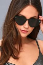 Spitfire | Twice Shy Black Cat-eye Sunglasses | Lulus