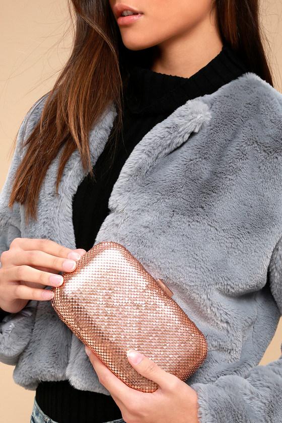 Lulus | Avangeline Rose Gold Clutch