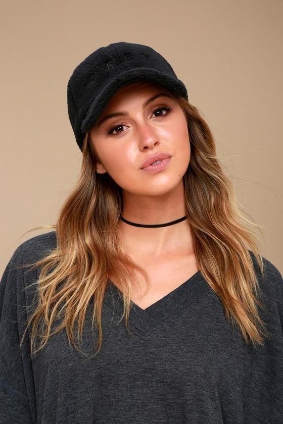 Obey | Delores Black Sherpa Baseball Cap | 100% Polyester | Lulus