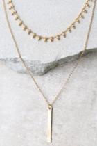 Lulus | Infatuation Gold Layered Choker Necklace