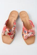Dolce Vita Haviva Red Multi Knotted Slide Sandal Heels | Lulus