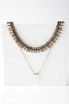 Sunizona Gold Layered Collar Necklace | Lulus