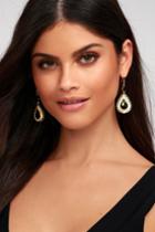 Velouria Black And Gold Earrings | Lulus