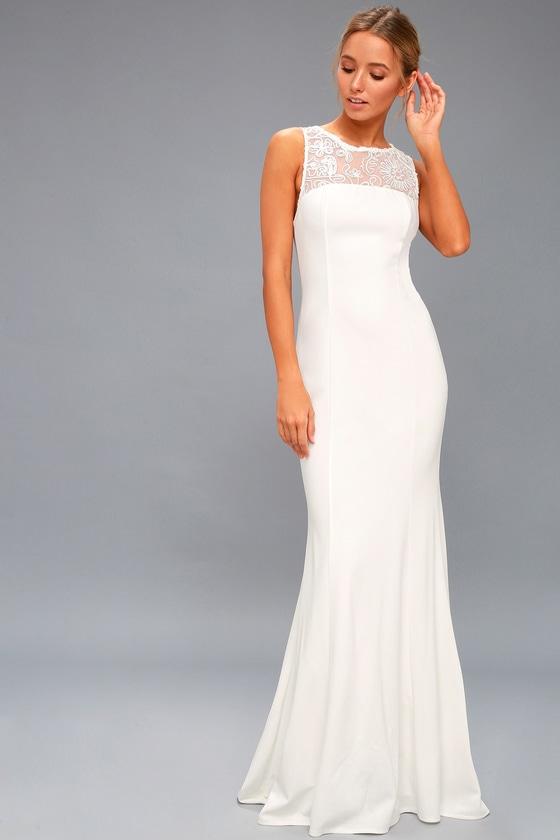 Abrianna White Embroidered Maxi Dress | Lulus