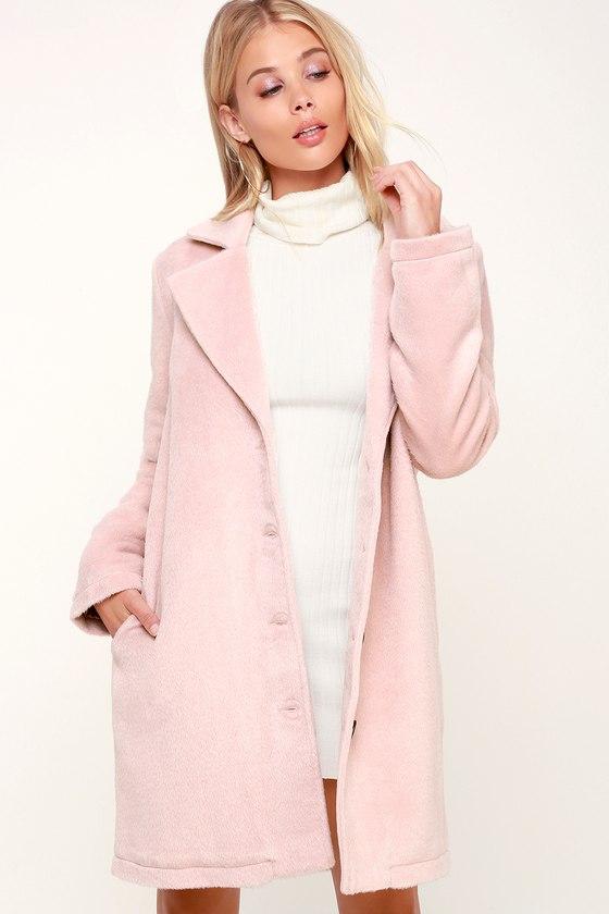 Amuse Society Lookin' Fab Blush Faux Fur Coat | Lulus
