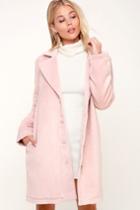 Amuse Society Lookin' Fab Blush Faux Fur Coat | Lulus