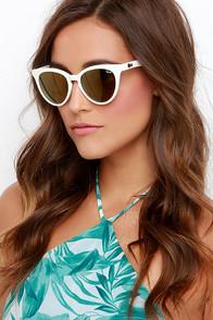 Quay The Love Cats White Cat-eye Sunglasses