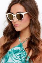 Quay The Love Cats White Cat-eye Sunglasses
