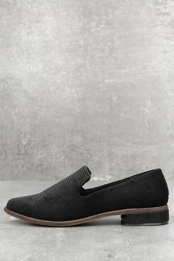 Kelsi Dagger Arbor Black Corduroy Loafers | Lulus