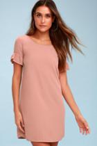 Chic Of Perfection Mauve Pink Shift Dress | Lulus
