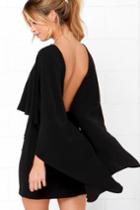 Best Is Yet To Come Black Backless Dress | Lulus