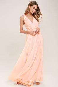 Lulus Dance The Night Away Blush Pink Backless Maxi Dress