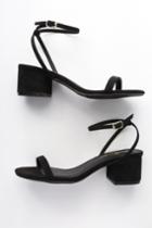 Julie Black Suede Ankle Strap Heels | Lulus