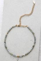 Ettika Brace Yourself Gold And Grey Beaded Choker