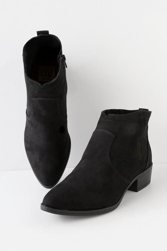 Dv By Dolce Vita Juryy Black Stella Suede Ankle Booties | Lulus