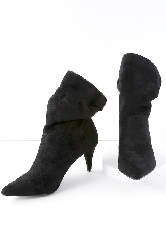 Morgana 1 Black Suede Mid-calf Booties | Lulus