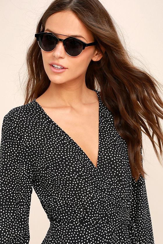 Lulus | Neat Black Sunglasses