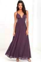 Lulus | Depths Of My Love Dusty Purple Maxi Dress | Size X-small | 100% Polyester