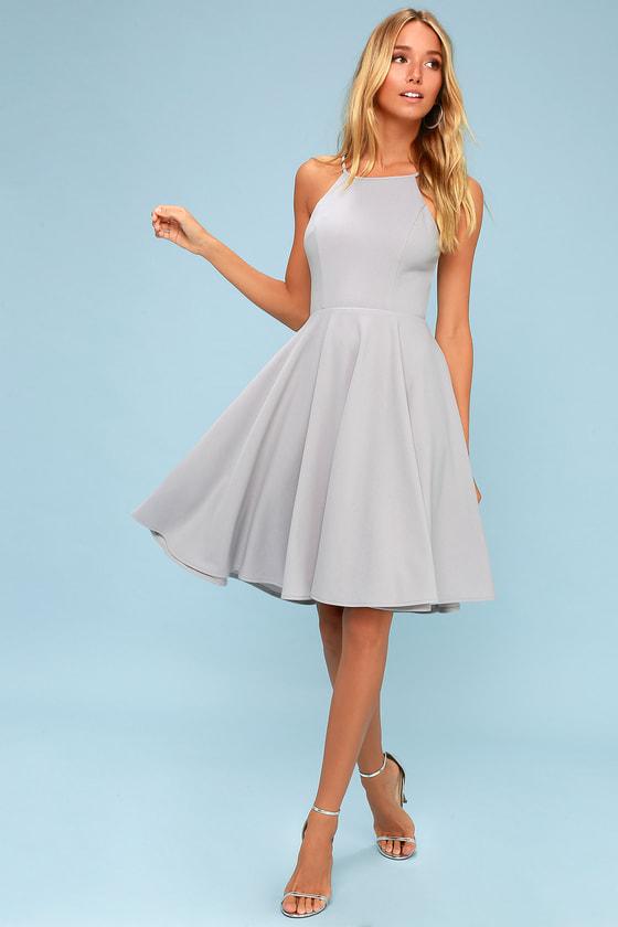Irresistible Charm Grey Midi Dress | Lulus