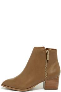 Bonnibel Illusion Taupe Pointed Ankle Booties