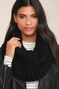 Element Eden Mella Black Knit Infinity Scarf