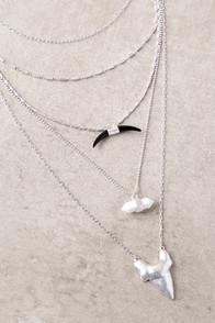 Lulus Eternal Dreams Silver Layered Necklace
