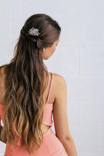 Til I Found You Gold And Pink Rhinestone Hair Comb | Lulus