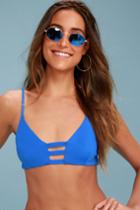 St. James Royal Blue Strappy Bikini Top | Lulus