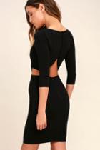 Lulus | Shape Of You Black Bodycon Dress | Size X-large | 100% Polyester