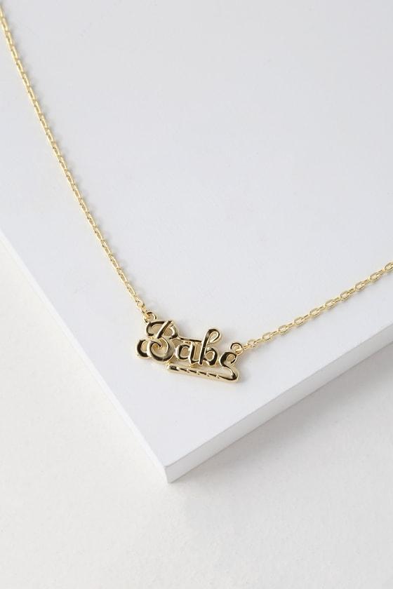 Babe Gold Necklace | Lulus