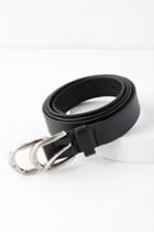 Double Down Black And Silver Double Buckle Belt | Lulus