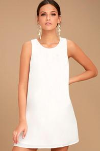 Lulus Sassy Sweetheart White Shift Dress