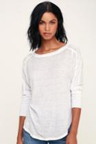 Project Social T Solomon White Thermal Long Sleeve Top | Lulus