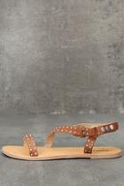 Amuse Society X Matisse Rock Muse Tan Leather Studded Sandals